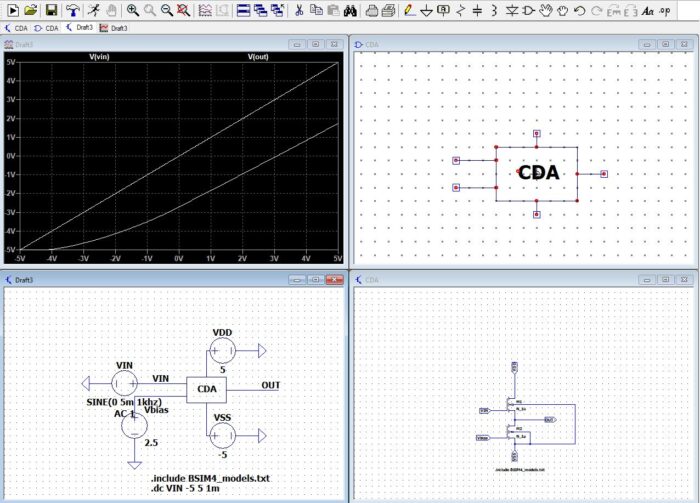 Common Drain Amplifier Circuit simulation using LTSpice - Circuit Generator