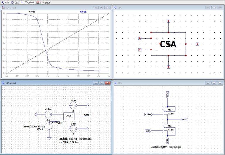 Common Source Amplifier Circuit simulation using LTSpice - Circuit ...