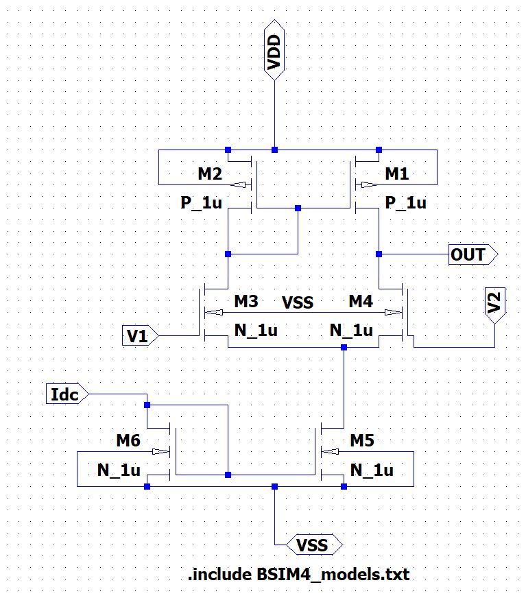 Differential Amplifier Schematic