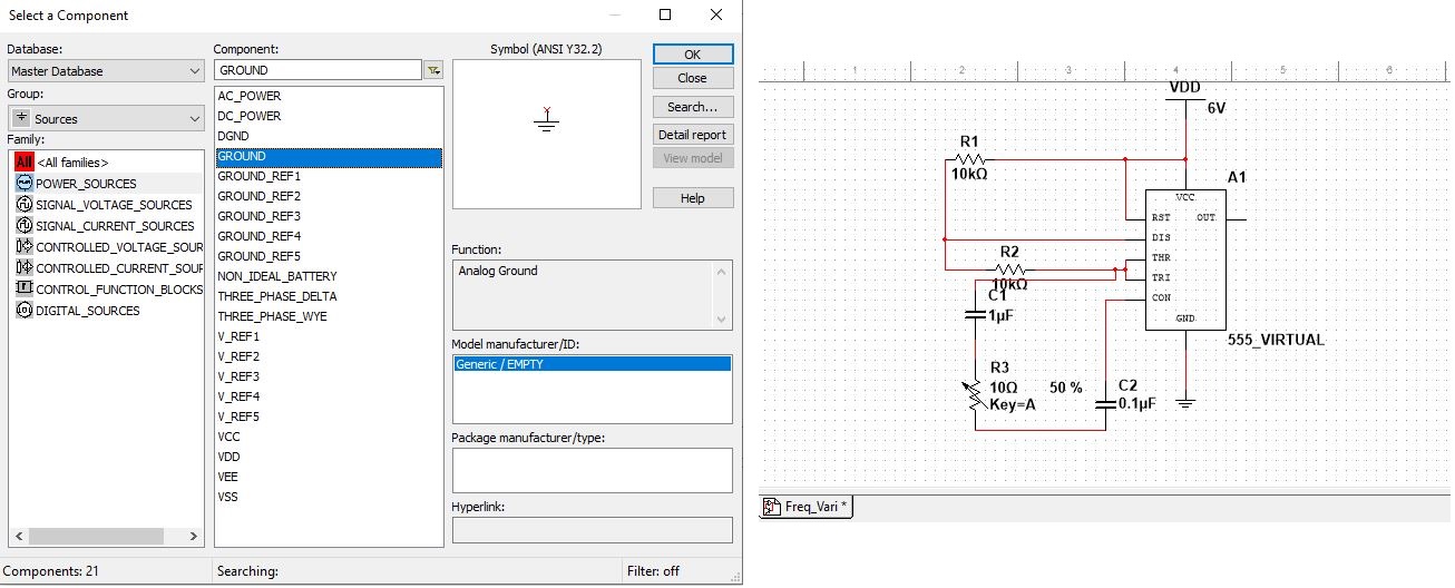 Frequency variation circuit 555