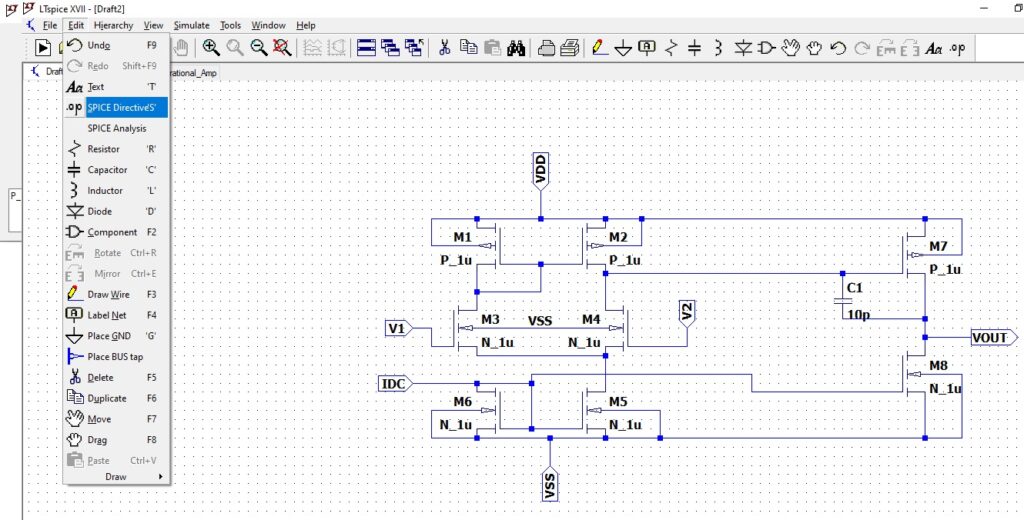 Simulation Of Operational Amplifier Using LTspice Tool And BSIM Model ...