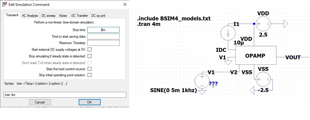 Operational Amplifier using LTspice