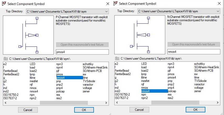 Selecting components